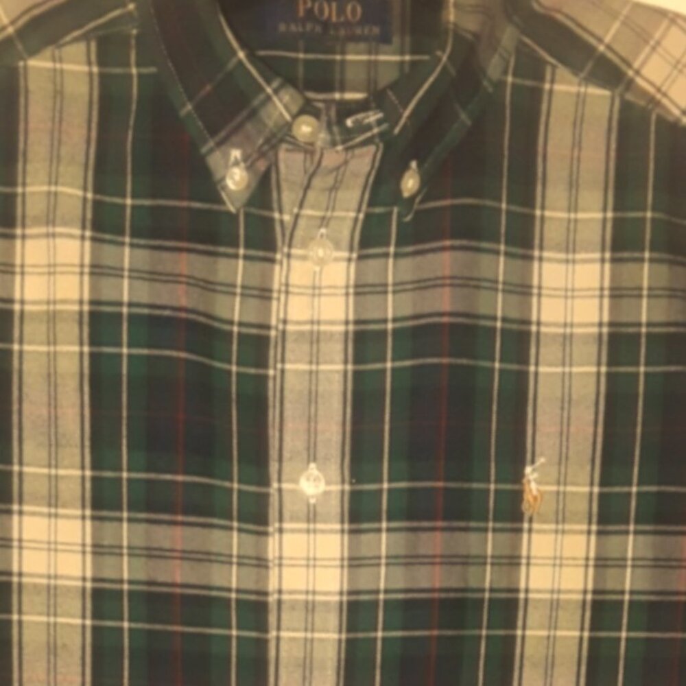 Polo Ralph Lauren tartan plaid polo pony logo shirt